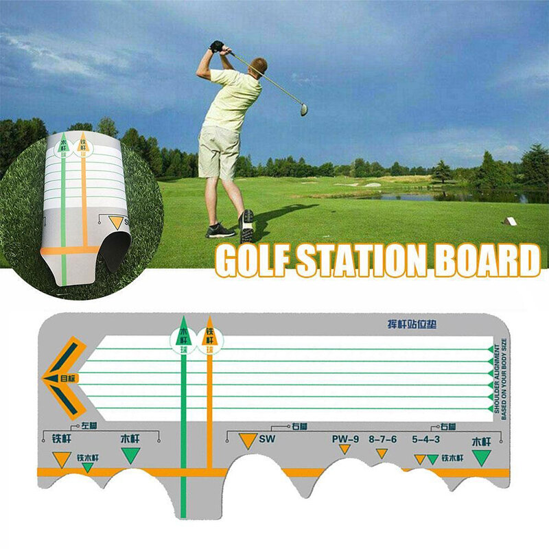 Planche de station de golf pour débutants, entraîneur de swing, ration d'entraînement, posture tive, calibrage de la batte, accessoires d'entraînement