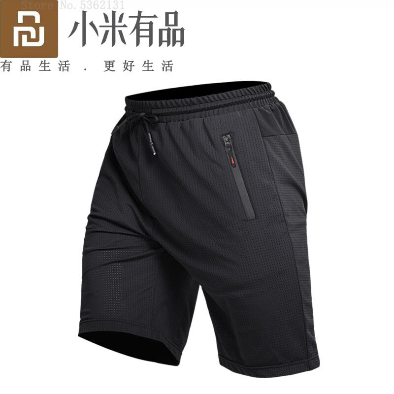 Youpin-pantalones cortos de malla transpirable para hombre, Shorts de secado rápido para correr, trotar, gimnasio, Verano