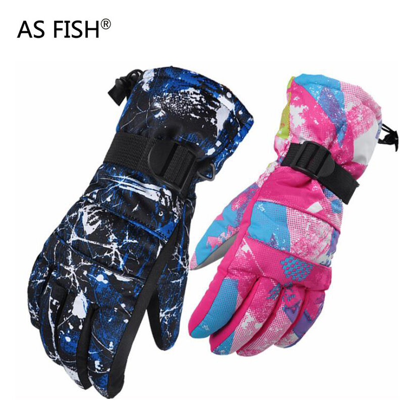 As fish luvas térmicas a prova de vento, femininas e masculinas, para inverno, ski, snowboard e moto de neve
