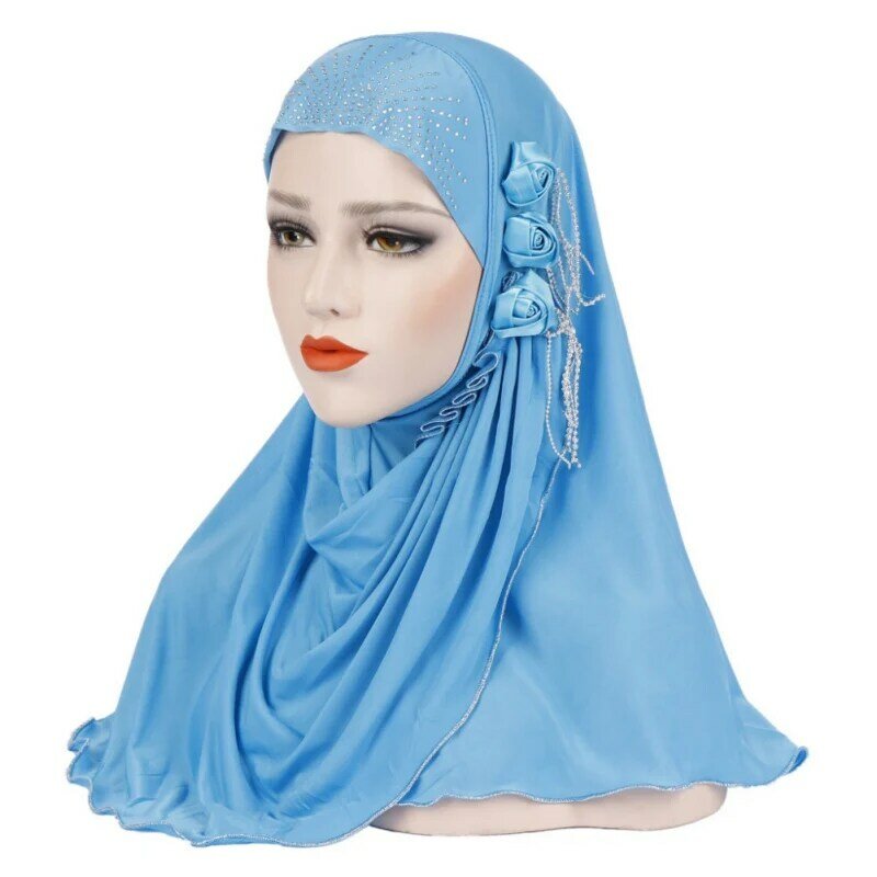 หมวกห่ออิสลามสุภาพสตรีผ้าพันคอ Headwear มุสลิมด้านใน Hijab ผ้าคลุมไหล่ผ้าพันคอ Ramadan อาหรับ Amira Headscarf ใหม่