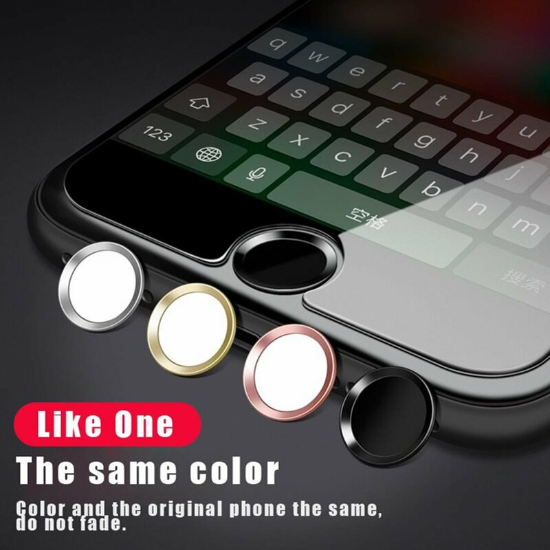 Soporte de desbloqueo por huella dactilar, pegatina para botón de inicio de ID táctil, Protector de teclado para IPhone 5s, 5 SE, 4, 6, 6s, 7 Plus