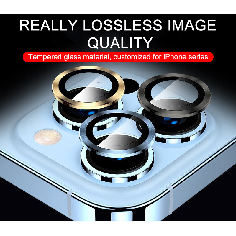 Kaca Pelindung Kamera Mewah untuk iPhone 13 12 11 Pro Max Pelindung Bening untuk iPhone 13 12 13 Kaca Lensa Kamera Belakang Mini