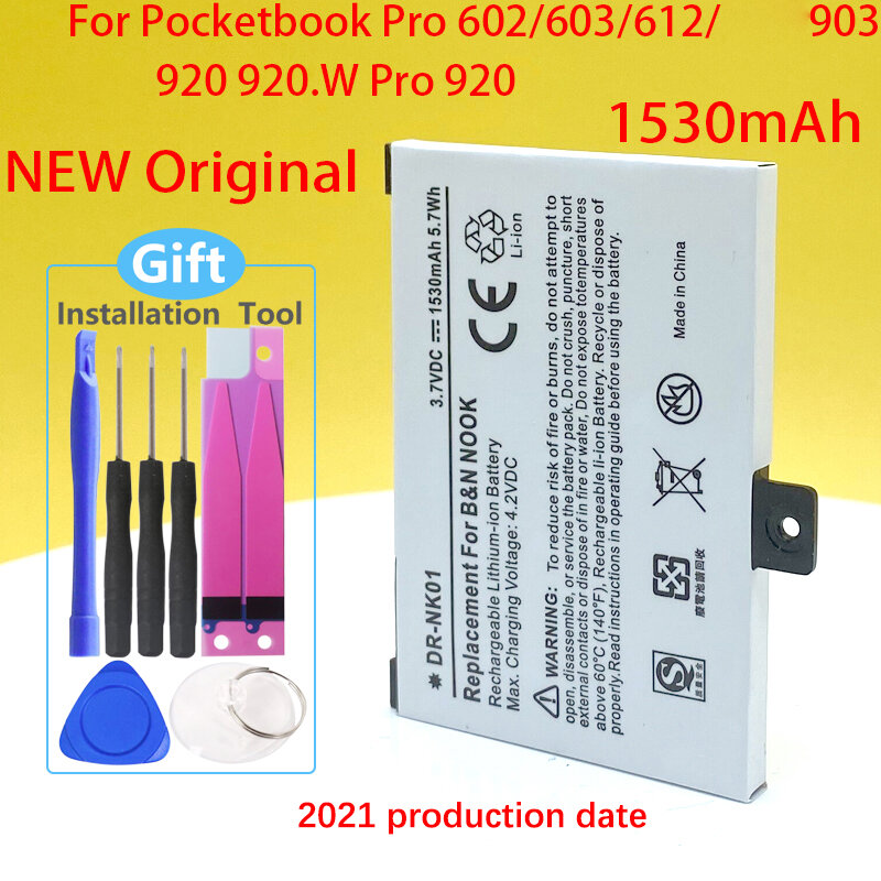 Baterai Asli Baru untuk Pocketbook Pro 602 603 612 903 920 Pro 920.W 1530MAh