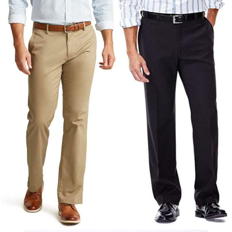 Брюки мужские классические стрейчевые, повседневные деловые штаны с высокой талией, на весну-лето