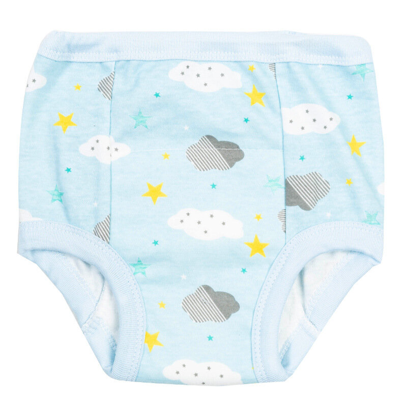 Bonito fraldas do bebê fraldas reutilizáveis pano fralda lavável crianças bebê algodão calças de treinamento 6 camadas calcinha fralda