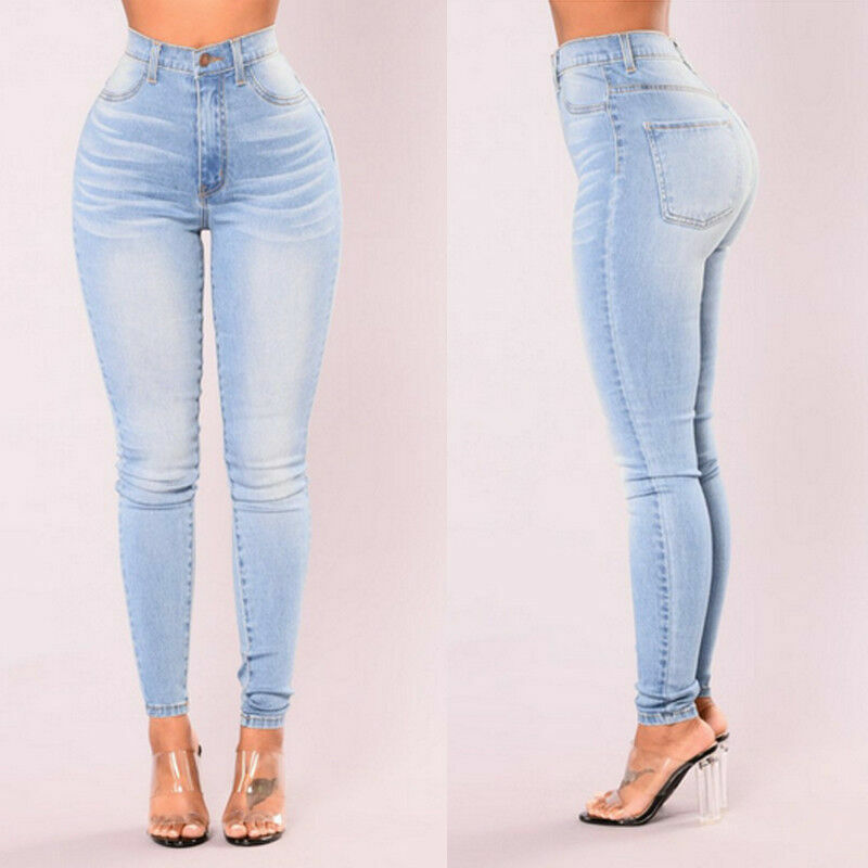Hirigin Новые поступления модные популярные женские джинсовые узкие брюки стрейч с высокой талией узкие джинсы-карандаш женские повседневные ...
