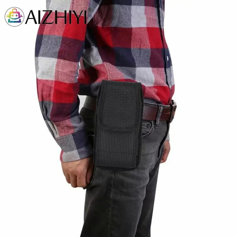 Fashion Men Solid Color Mini Wallet Waist Bag Casual Male Flap Purse Card Holder Fanny Packs with Buckle