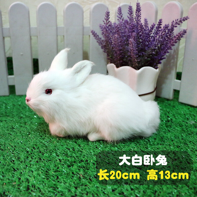Simulation rabbit model children large birthday gift toy doll ornaments mini rabbit plush toyFamily portrait rabbit