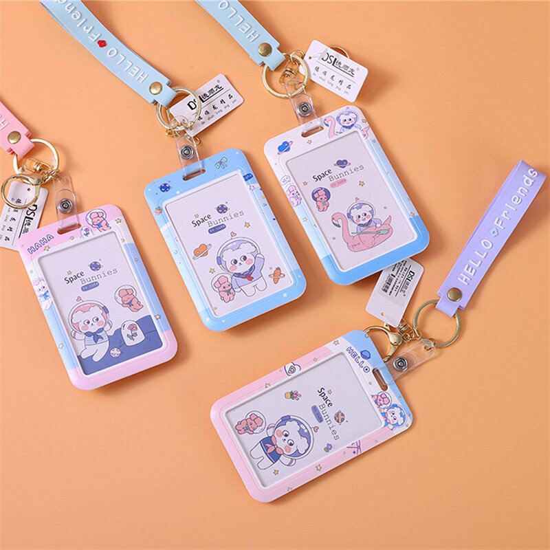 Creative Simple ID Card Cover Key Chain Fun Decompression Silicone Protective Sleeve for Cards Car Backpack Decorations