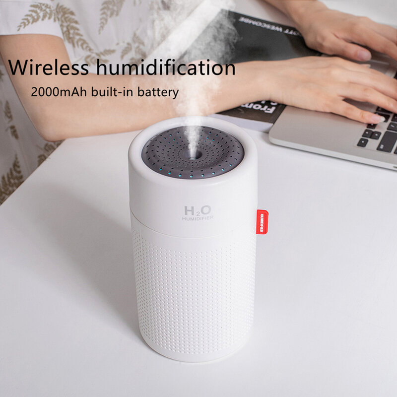 750ml Wireless Humidifier Essential Oil Diffuser 2000mAh Battery Portable Rechargeable Aroma Diffuser Air Humidificador Home Car