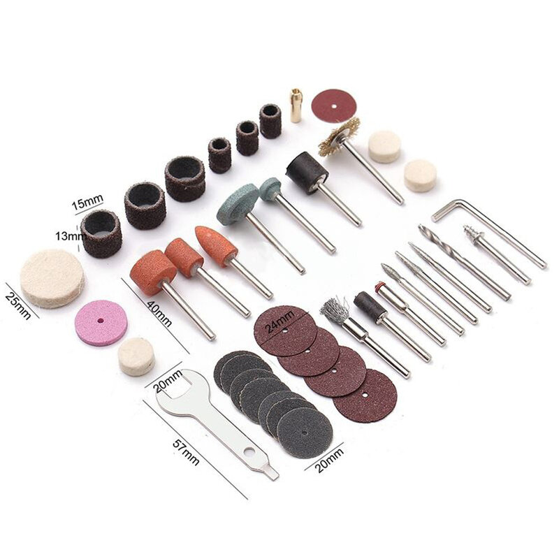 Mini perceuse électrique, 40 pièces, ensemble d'accessoires pour outils multi-distants, meulage, polissage, kits de polissage rotatifs pour accessoire Dremel