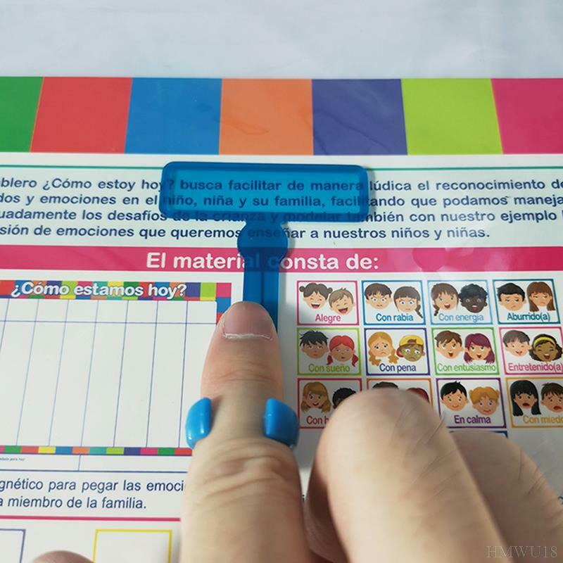 Tiras de lectura guiadas para niños, adolescentes y estudiantes, marcador de puntos para resaltar, con lector de enfoque de dedo, herramientas de Dyslexia coloridas, 1 unidad