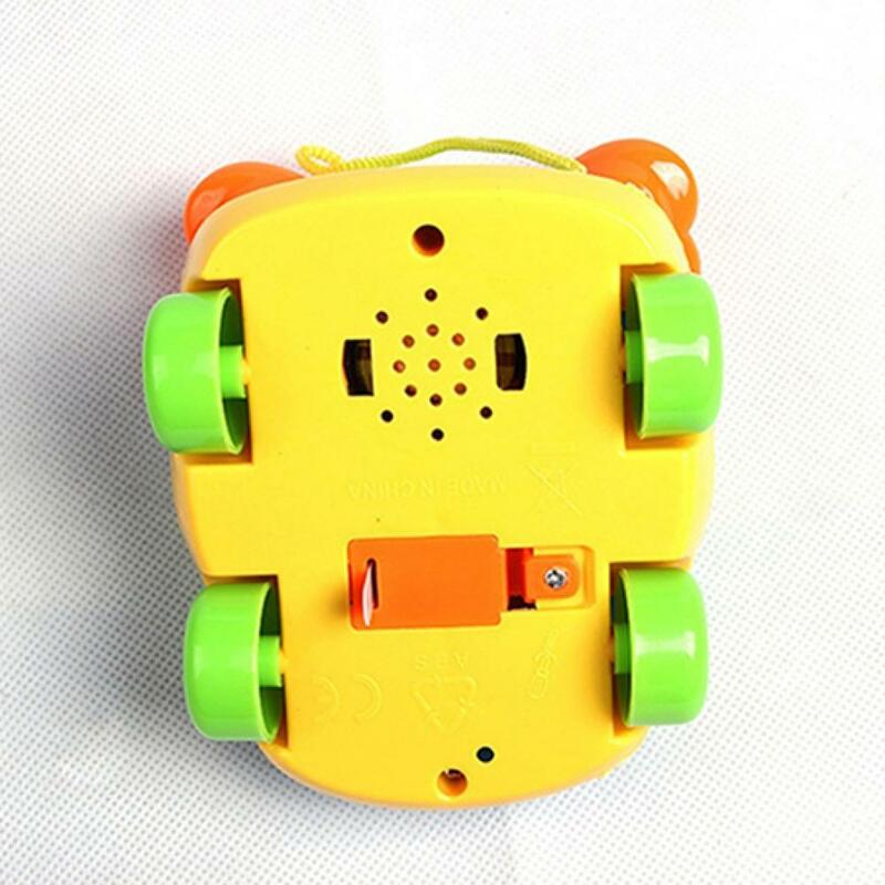 Детский музыкальный игрушечный телефон в виде автомобиля Мультяшные кнопки, обучающая игрушка для развития интеллекта, подарок для раннег...