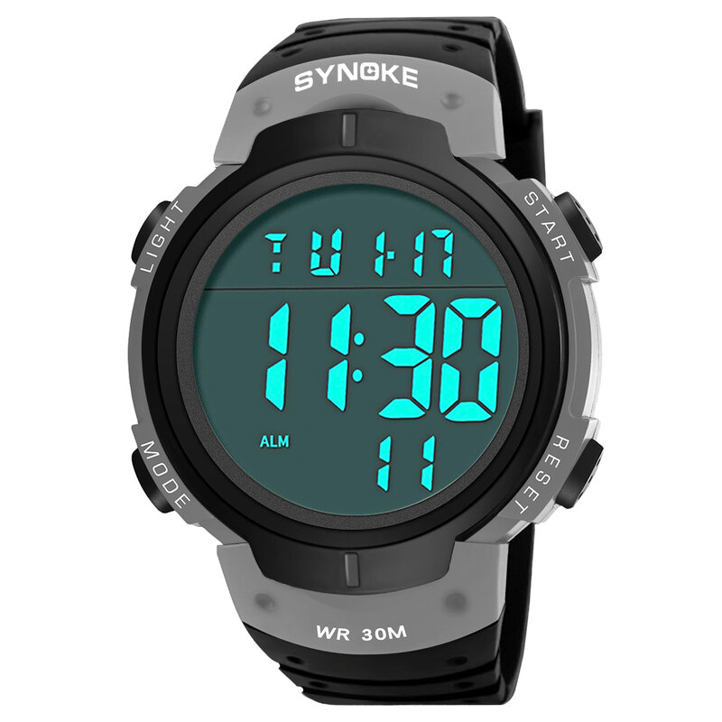 Zegarki z dużą tarczą męskie luksusowe marki wojskowy Sport zegarek dla mężczyzn wodoodporny prosty Alarm LED cyfrowy zegarek mężczyźni Reloj Hombre