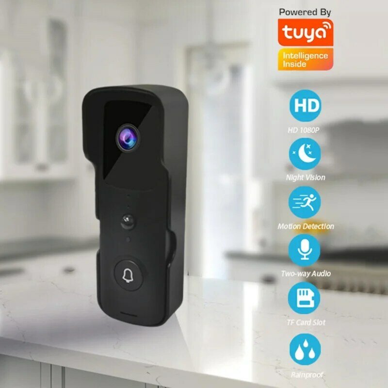 Yin wi fi vídeo inteligente campainha intercom visual chime visão noturna ip campainha da porta sem fio câmera de segurança em casa monitor visual