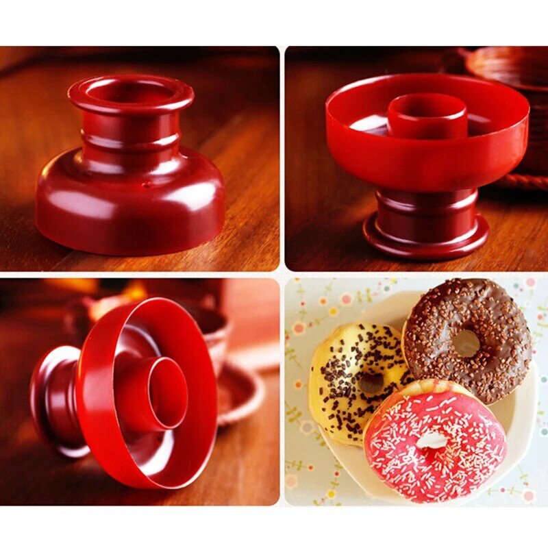 1 Pieza de plástico para máquina de gofres y donuts, molde de rosquilla portátil con forma de flor, molde para gofres, herramienta para postres de cocina