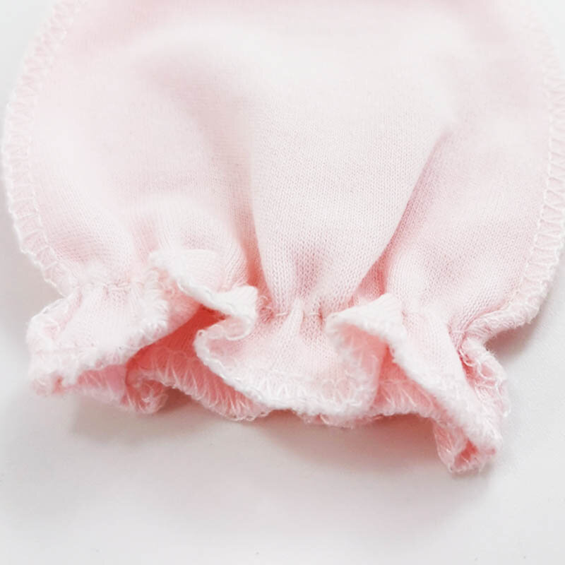 Luva infantil 100% algodão para bebês, luva quente antiarranhões para meninos e meninas