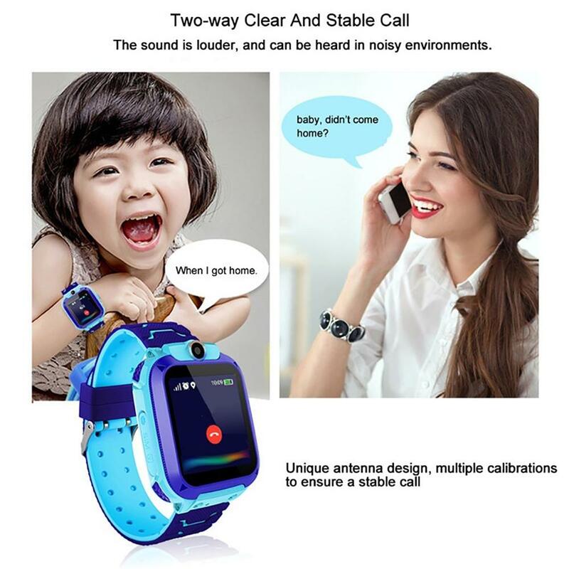 Smartwatch infantil com gps/lbs, smartwatch para crianças com localização, multifunções, à prova d' água, para ios e android, 2020