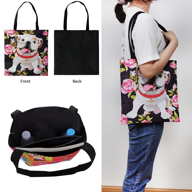 Hip-hop punk Vintage ins women shoulder bag Harajuku butterfly skull print canvas bag gothic casual large-capacity shopper bags
