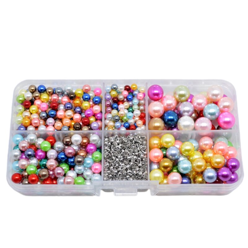 4/5/6/8/10mm Round Simulation Pearl Jewelry DIY Material Gift for Girl Women L41B