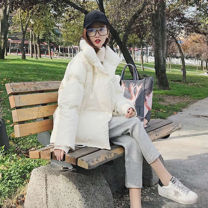 Jaqueta de algodão para baixo 2021 estilo coreano solto fora de temporada apuramento inverno algodão acolchoado feminino curta fada estudante