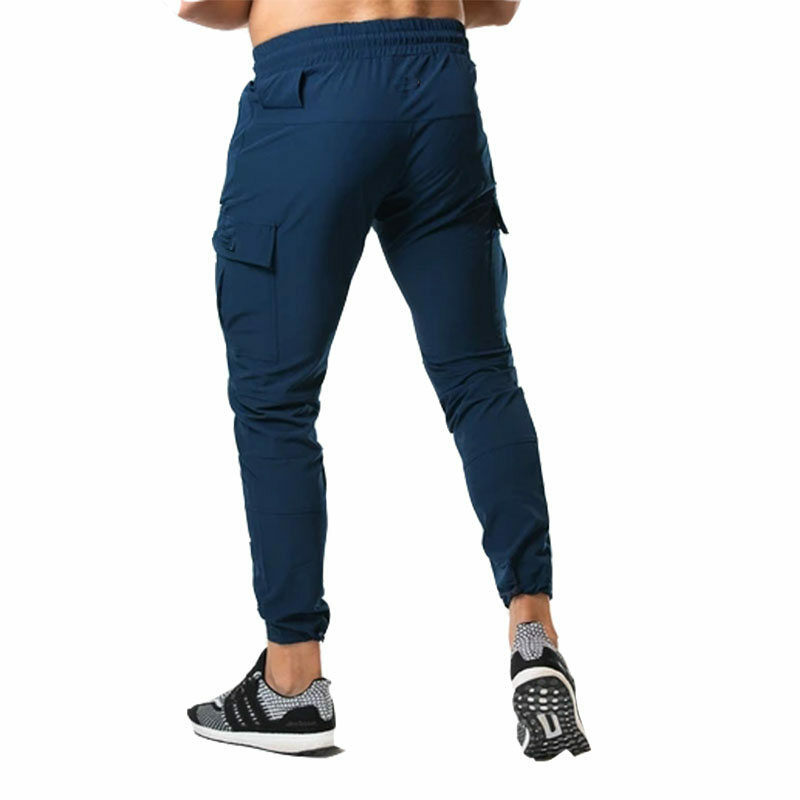 Pantalones deportivos de algodón para hombre, pantalón transpirable y delgado, para entrenamiento muscular, Fitness, salud, informal, novedad de 2021