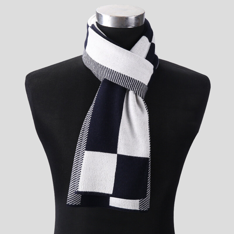 2021 casual fresco inverno cachecóis homem lenço quente neckercheif negócios xadrez kint cachecóis masculino algodão envoltórios sjaal foulard