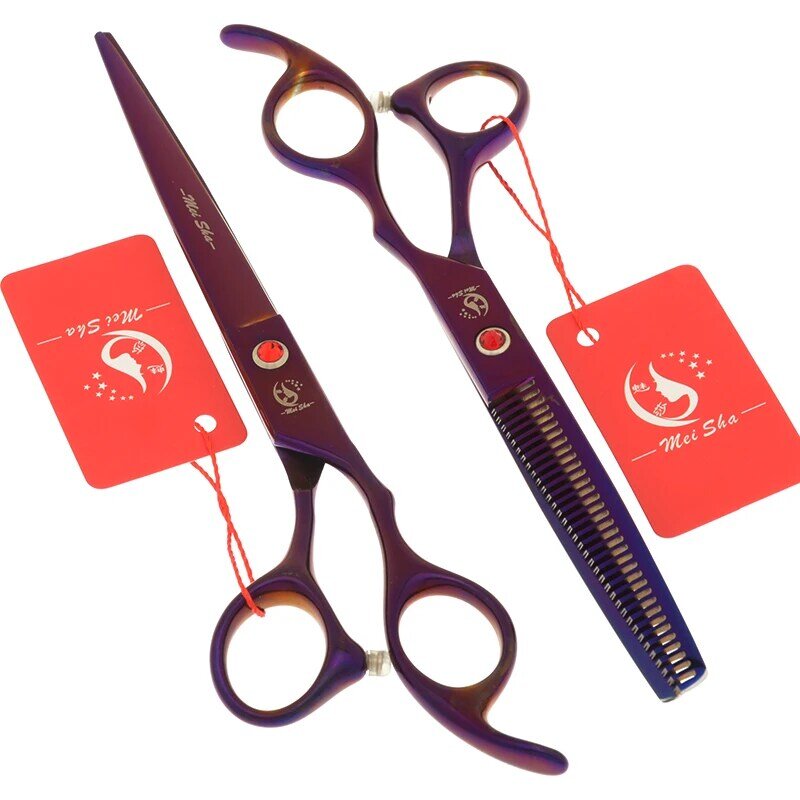 Meisha 7 polegada corte de cabelo 6.5 polegada desbaste tesoura conjunto profissional hairdressing estilo ferramentas salão de beleza tesoura a0134a