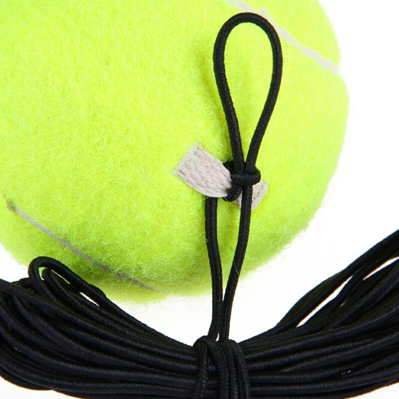 Pelota de entrenamiento de tenis para una sola persona, cuerda elástica de rebote, entrenador de tenis, pelota portátil de goma, accesorios de cuerda
