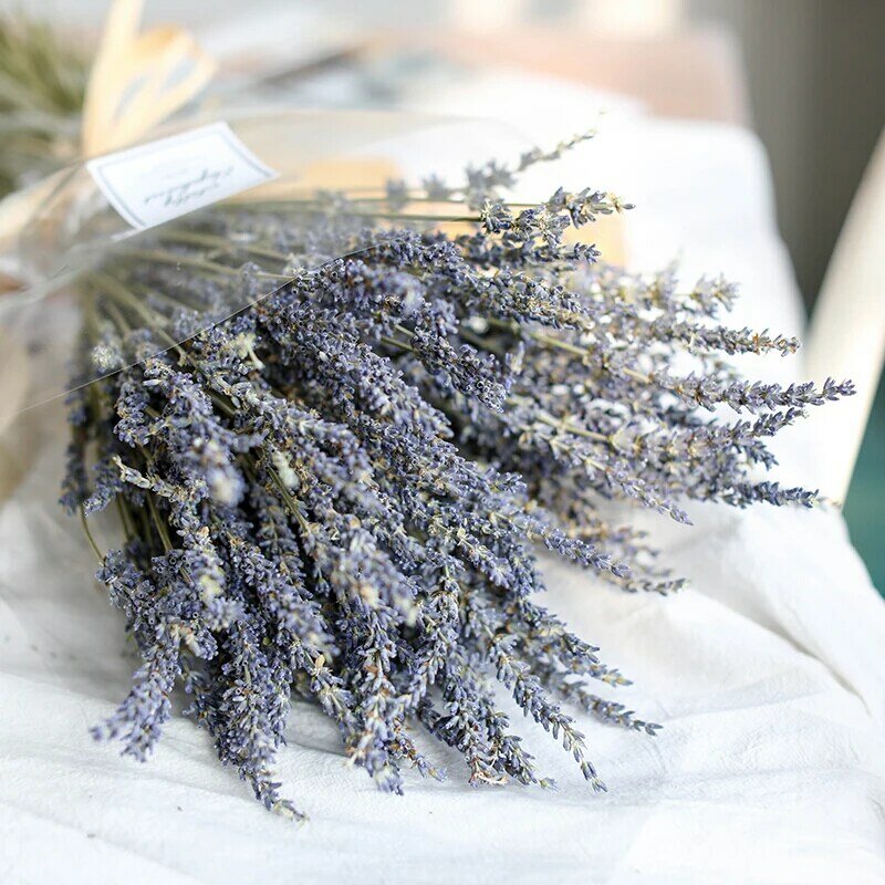 50 Buah Buket Bunga Kering Alami Buket Lavender Kering Alami untuk Pesta Dekorasi Rumah Aksesori Sachet Hadiah Pernikahan Deco