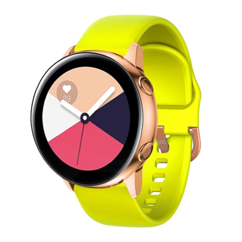 Ремешок силиконовый для Samsung Galaxy Watch 42 мм Active 2 Active 3 Gear S2, браслет для наручных часов Huami Amazfit bip брасле, 20 мм
