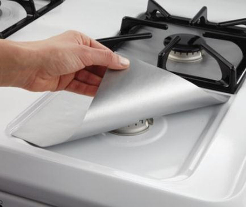 4 шт./компл. защитное покрытие для газовой плиты плита крышка вкладыш чистый коврик для кухни газовая плита протектор кухонные аксессуары # T