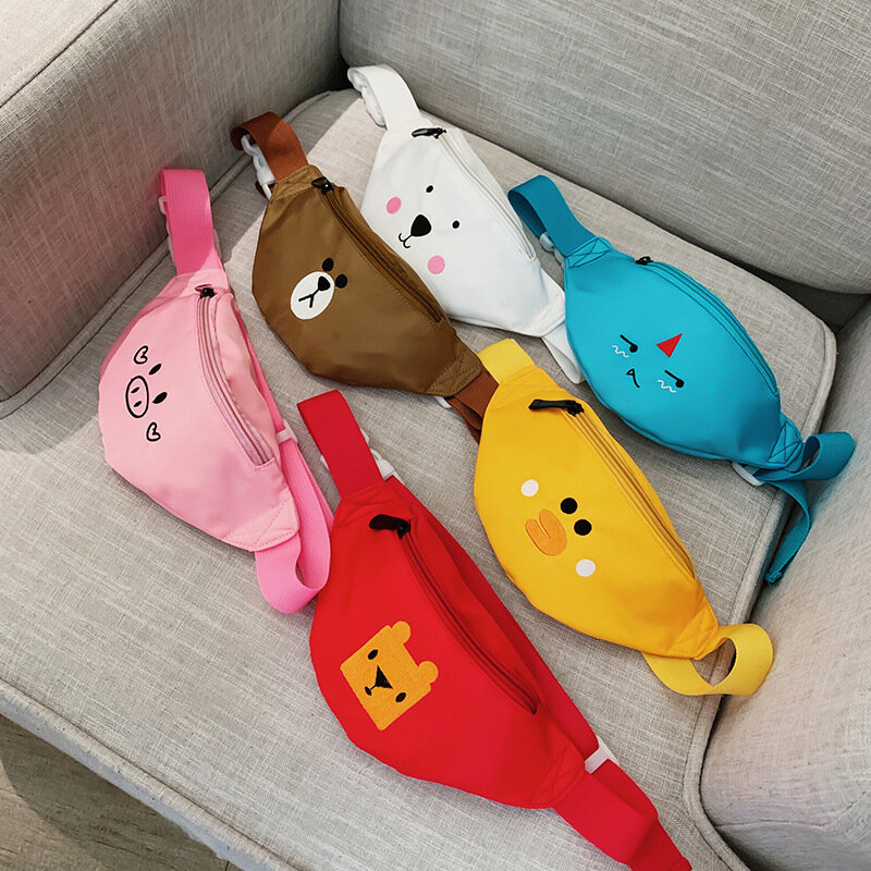 Cute Child Cartoon Rabbit Waist Bag Children's Fanny Pack Fashion Girl Crossbody Waist Bags Gift Kids Pocket Canvas Chest bags
