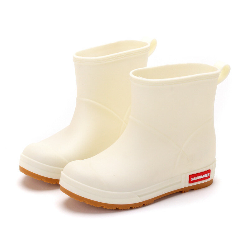 Botines antideslizantes para mujer, zapatos de goma impermeables, Botas de lluvia para la lluvia, botines de Color sólido, 2021