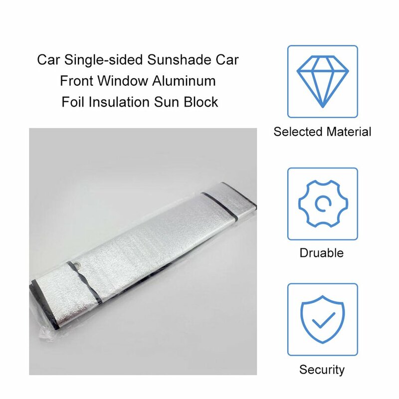 Car Single-sided Sunshade Car Front Window Sun Shade Aluminum Foil Insulation Sun Block Window Windshield Cover