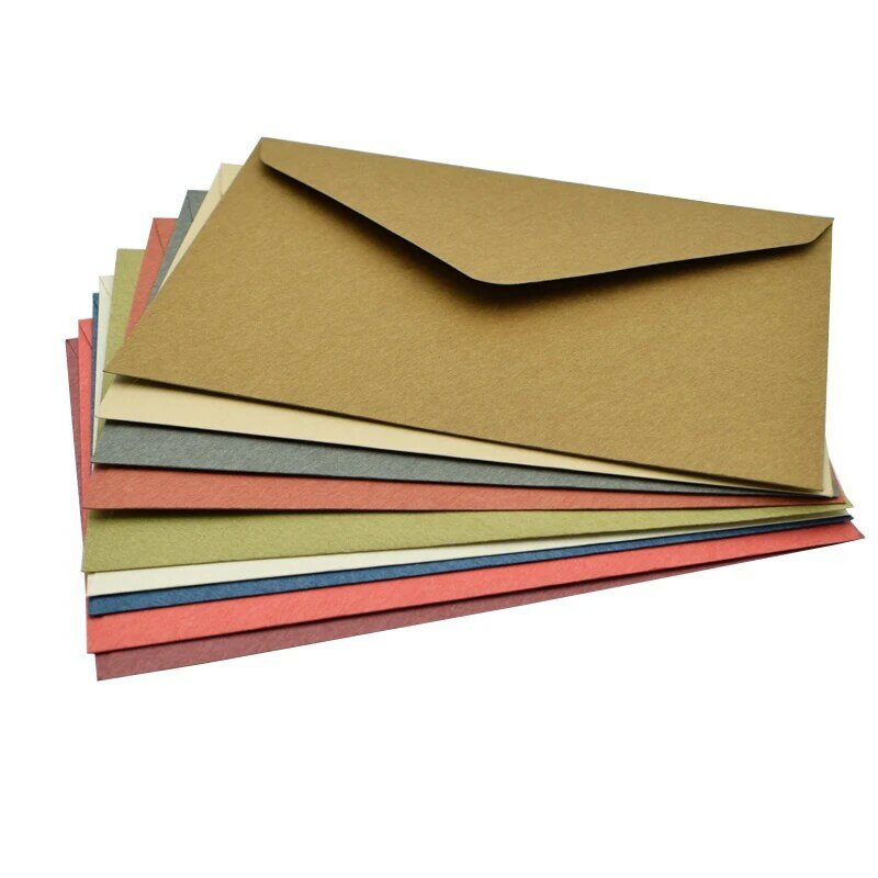 Enveloppes en papier vierges rétro colorées, 16.2x11.4cm, 20 pièces