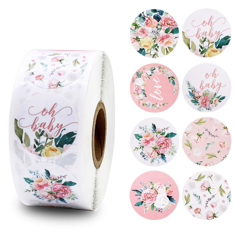 Adesivos redondos com 13 estilos, obrigado, decoração artesanal de 2.5cm, etiqueta selada de envelopes para festa de casamento, faça você mesmo