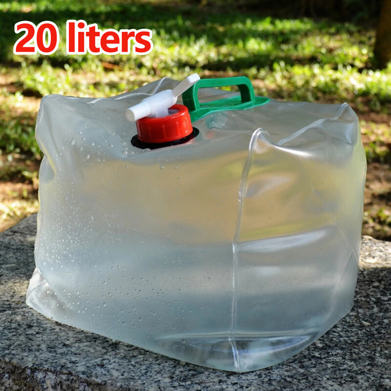 Conteneur d'eau pliable 20l, sac d'eau pour hydratation, pour Camping en plein air, transporteur de stockage d'eau, randonnée