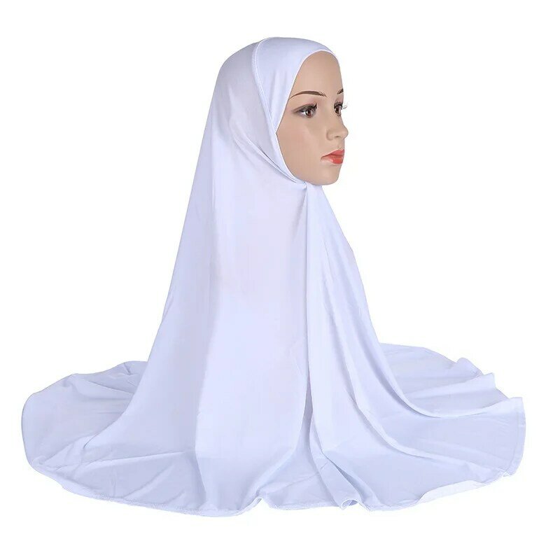 이슬람 인스턴트 Hijab 스카프 패션 더블 레이어 네트 원사 진주 Headscarf 아랍 이슬람기도 모자 Turban Amira 케이프 Headwrap