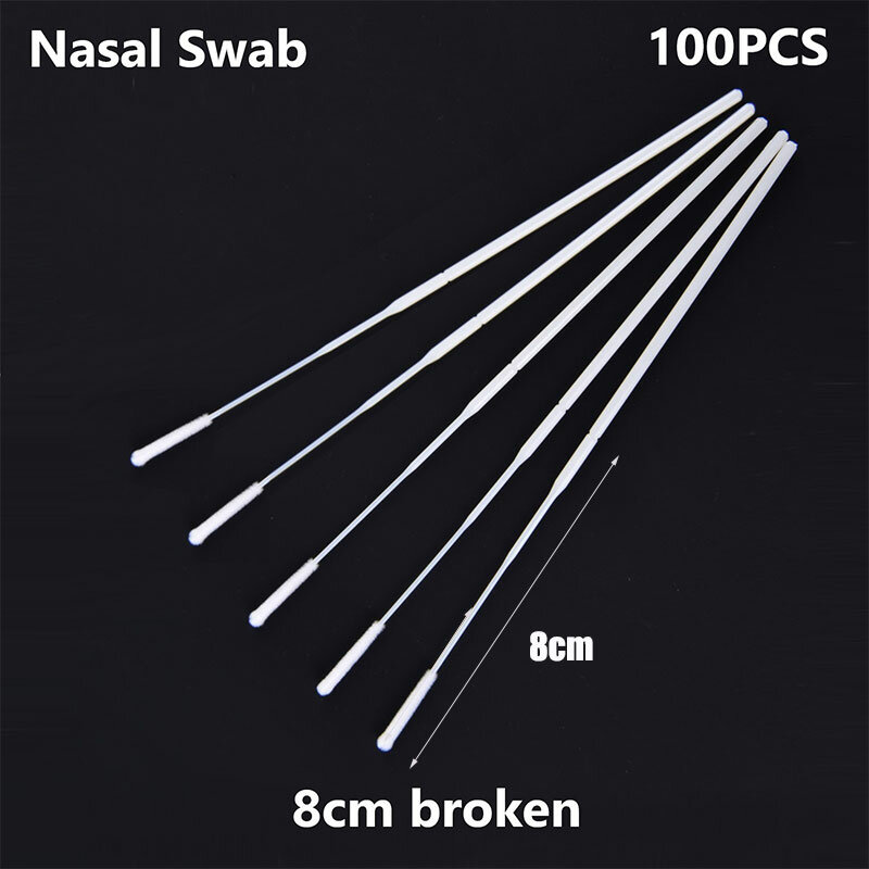 100PCS/Lot White Nasal Swab Individual Self Test Sterile Nasopharyngeal Swab Sterile Swabs 3Styles