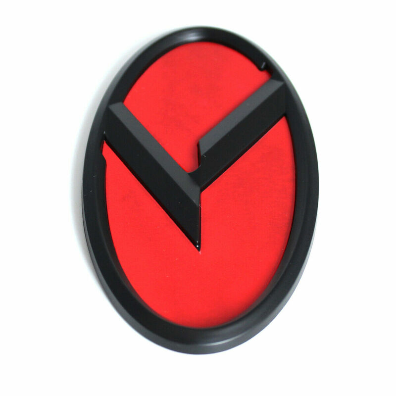 Rosso nero 6.5 "165mm K Logo griglia anteriore auto/distintivo posteriore emblema decalcomania per Kia koreano Coreano Sportage Sorento