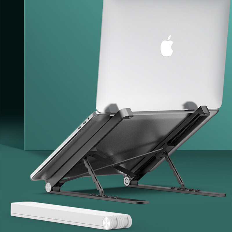 Suporte do portátil de alumínio ajustável suporte dobrável base notebook suporte de resfriamento computador lapdesk riser