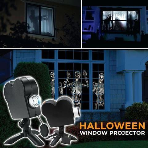 Proyector láser para interiores y exteriores, Mini proyector de luz de discoteca, para Navidad, Halloween, 12 películas, pantalla de ventana, para el hogar