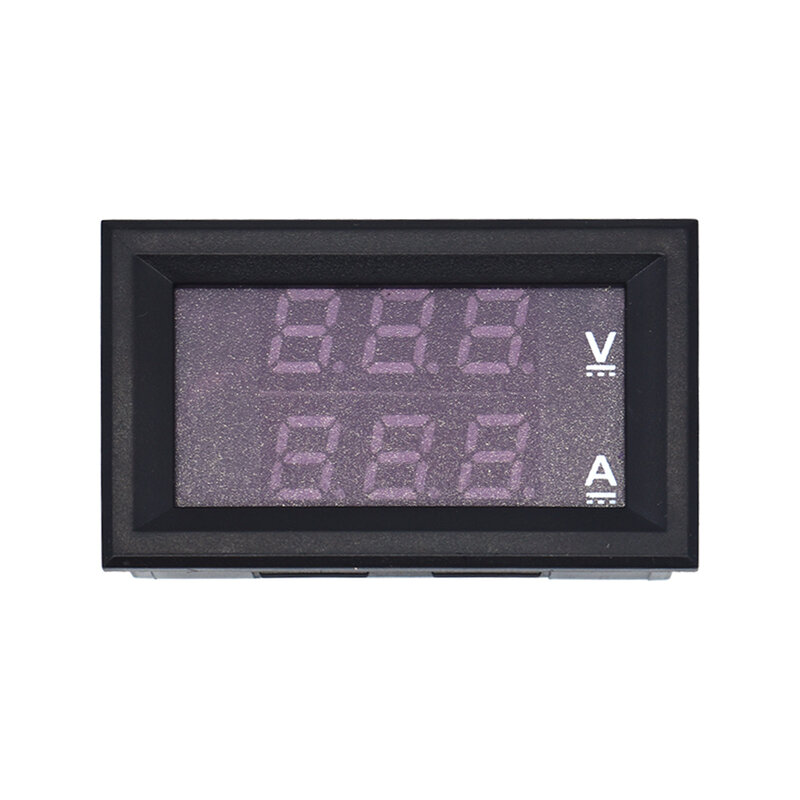 Dc 0-100v 10a digital voltímetro amperímetro display duplo detector de tensão medidor de corrente painel amp volt calibre vermelho azul led 0.28"
