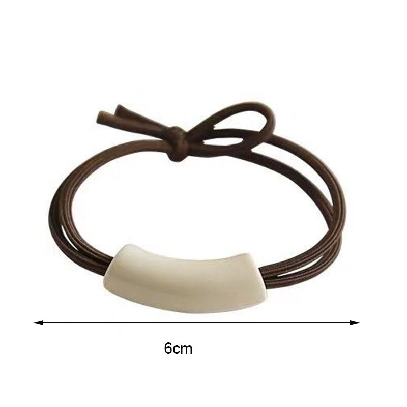 Punk Style Hair Accessories Women Girls Circle Elastic Hair Band Rubber Vintage Chain Ponytail Acrylic Hair Rope Scrunchy