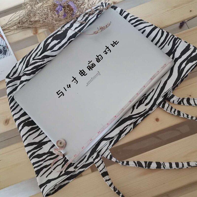 Bolsa feminina bolsa de ombro feminino luxo sacola designer bolsa moda lona zebra padrão compras 2021 alta capacidade