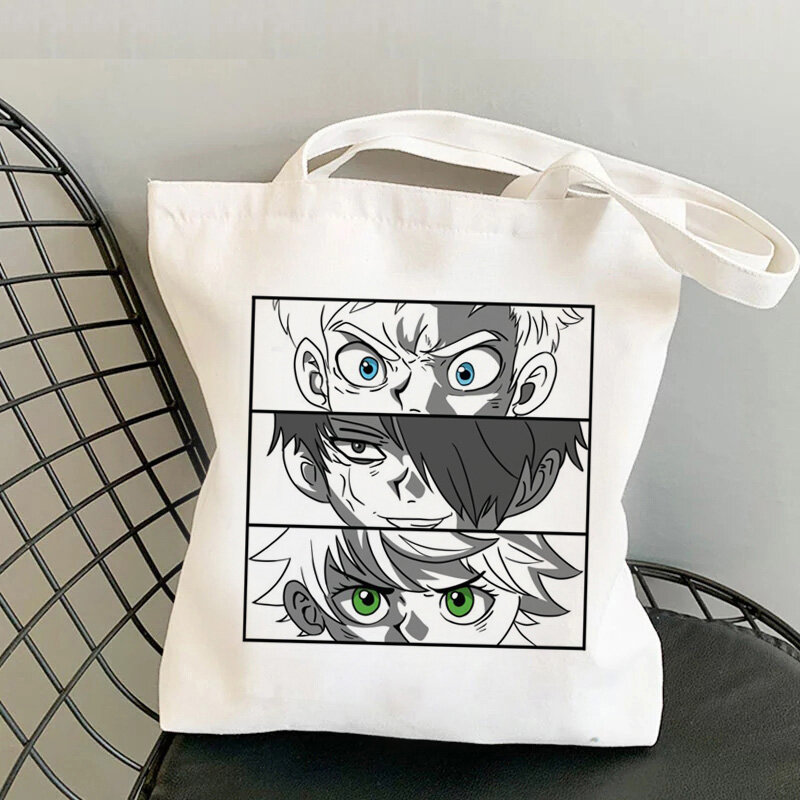 A promessa neverland impressão lona sacola de compras presente para professores moda feminina sacos de ombro bookbag reutilizável grande capacidade