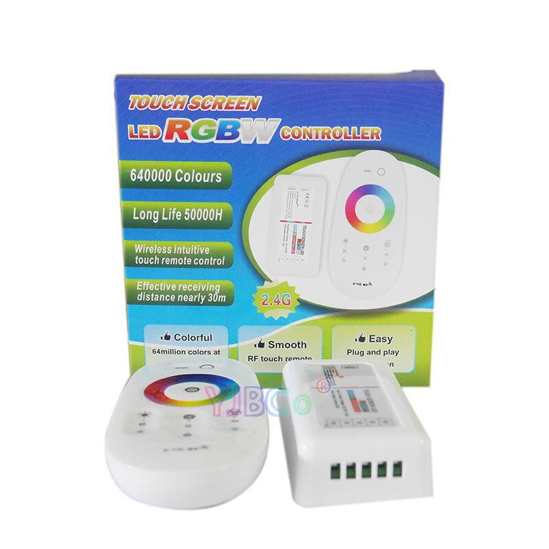 Télécommande Sans Fil à Écran Tactile, Contrôleur RF, pour Bande RGB /RGBW 18 A, 2.4G