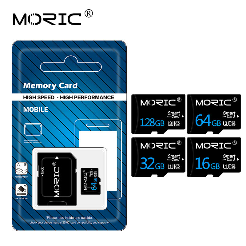 Tarjeta Micro SD Moric de alta velocidad de Clase 10, tarjeta de memoria de 8GB 16GB 32GB 64GB 128GB, tarjeta Mini TF