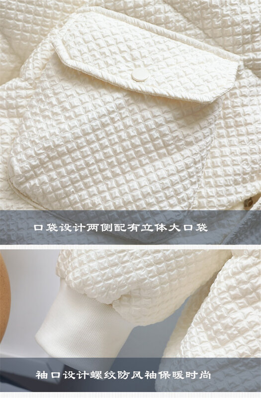 Abrigo de plumón suelto de moda coreana para mujer, ropa de abrigo de otoño e invierno de talla grande con cuello levantado corto, novedad de 2021
